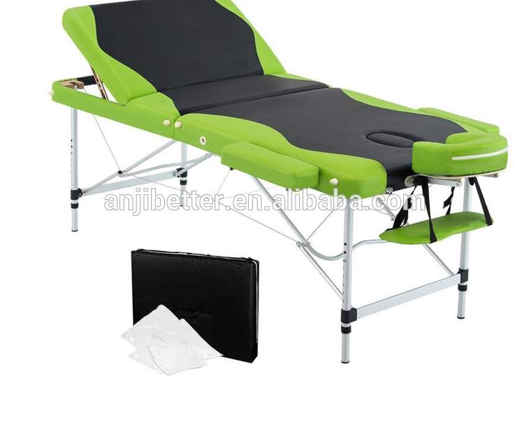 מיטת סלון יפה ונוחה מאלומיניום צבע שחור ירוק טובה מאוד