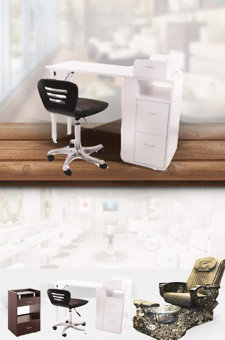 כסא וסלון עם שולחן מניקור וציפורניים איכותיים וטובים במיוחד 